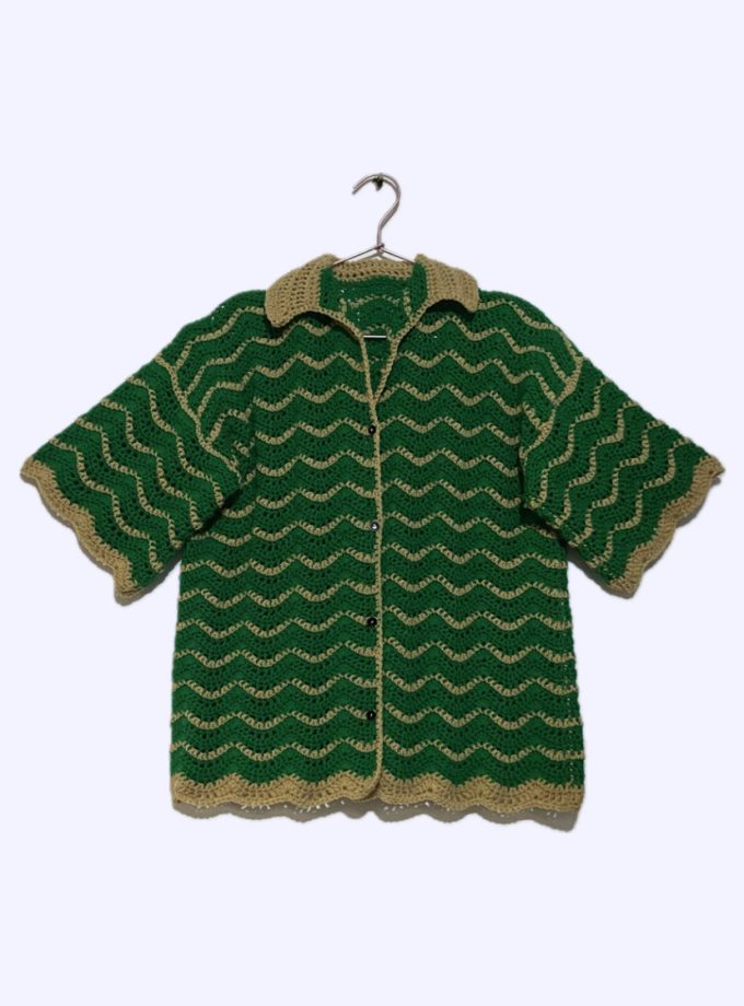 Bluegrass wavy crochet shirt