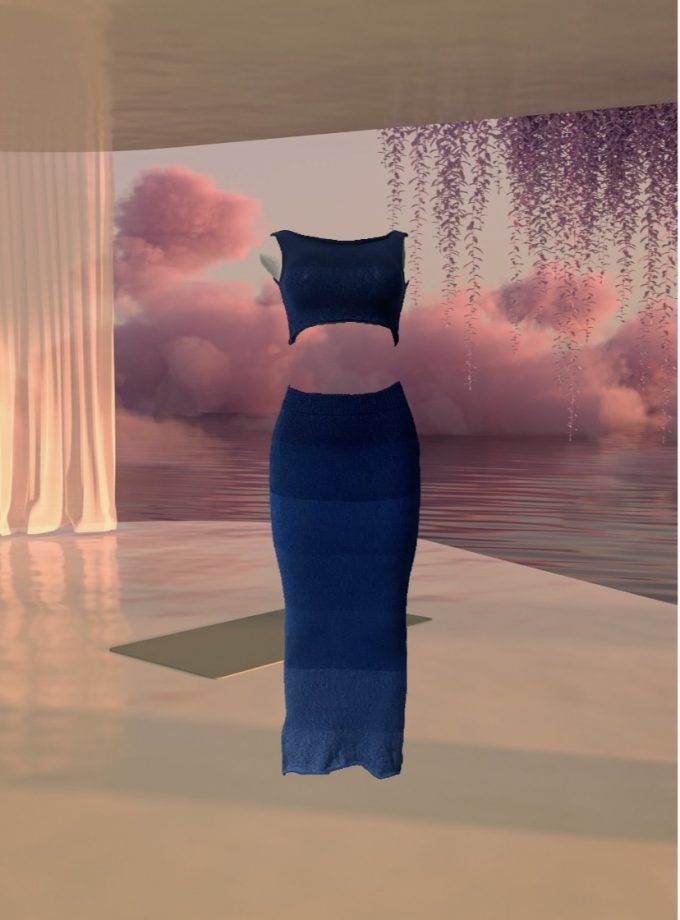 Rhythm knitted maxi skirt set